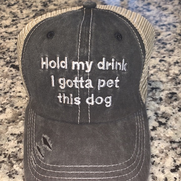 Hold my drink, I gotta pet this dog hat! Brand New! - Picture 5 of 7